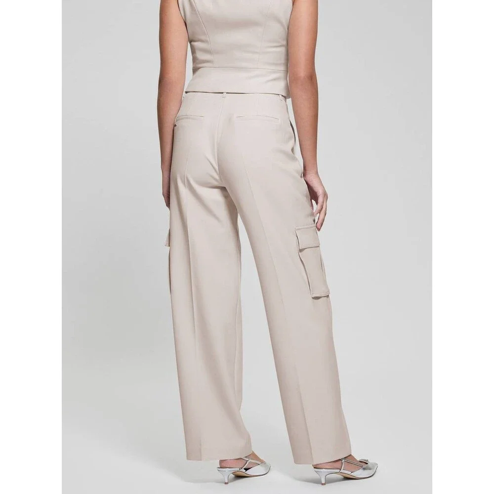 Guess Women’s Eco Matea Perfect Cargo Pants Beige XL $148 NWT - Picture 3 of 8